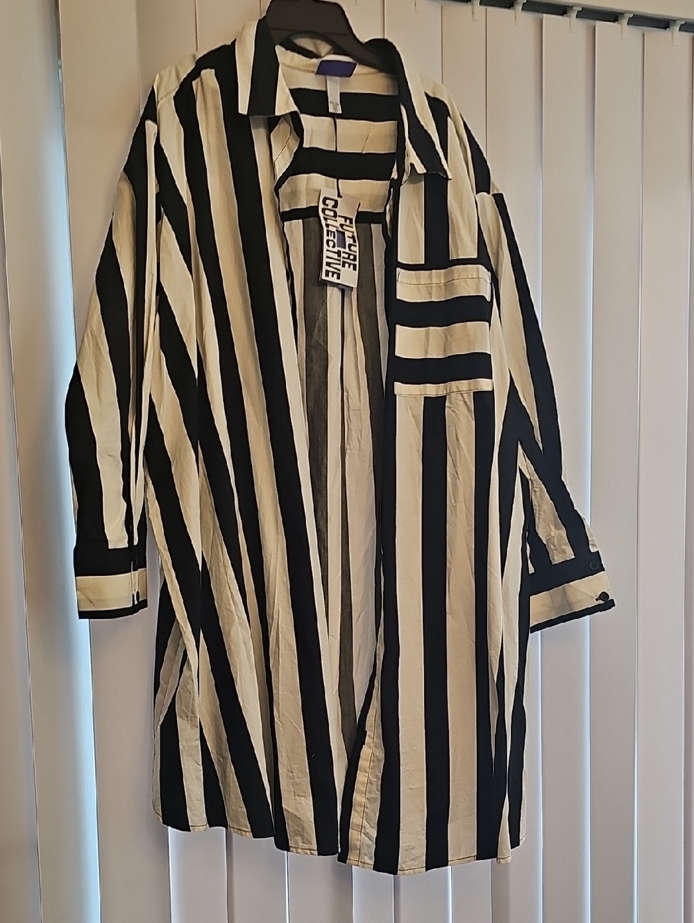 KBB Black & White Vertical Stripe Shirt/Dress